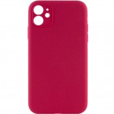 Чехол Silk Full Camera Protective (AA) NO LOGO для Apple iPhone 12 (6.1") Красный / Rose Red