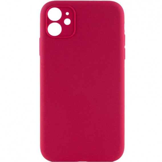 Чохол Silk Full Camera Protective (AA) NO LOGO для Apple iPhone 12 (6.1") Червоний / Rose Red