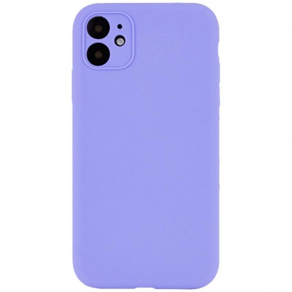 Чохол Silk Full Camera Protective (AA) NO LOGO для Apple iPhone 12 (6.1") Бузковий / Dasheen