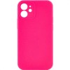 Чохол Silk Full Camera Protective (AA) NO LOGO для Apple iPhone 12 (6.1") Рожевий / Barbie pink