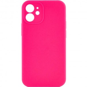 Чохол Silk Full Camera Protective (AA) NO LOGO для Apple iPhone 12 (6.1") Рожевий / Barbie pink Чохол Silk Full Camera Protective (AA) NO LOGO для Apple iPhone 12 (6.1") Рожевий / Barbie pink