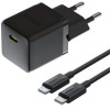 МЗП Baseus Palm Fast Charger 20W (1USB-C) + кабель Type-C to Type-C (P10111602) Cluster Black