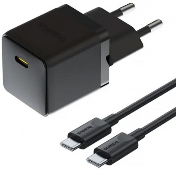 МЗП Baseus Palm Fast Charger 20W (1USB-C) + кабель Type-C to Type-C (P10111602) Cluster Black