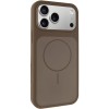 Чохол-накладка для iPhone 18 Pro Max / 17 Pro Max Epik Silk Duo Color (AA) No Logo Magnetic Fit, Силікон, Коричневий / Brown