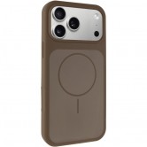Чехол-накладка для iPhone 18 Pro Max / 17 Pro Max Epik Silk Duo Color (AA) No Logo Magnetic Fit, Силикон, Коричневый / Brown