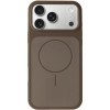 Чохол-накладка для iPhone 18 Pro Max / 17 Pro Max Epik Silk Duo Color (AA) No Logo Magnetic Fit, Силікон, Коричневий / Brown