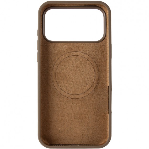 Чохол-накладка для iPhone 18 Pro Max / 17 Pro Max Epik Silk Duo Color (AA) No Logo Magnetic Fit, Силікон, Коричневий / Brown - зображення 2 