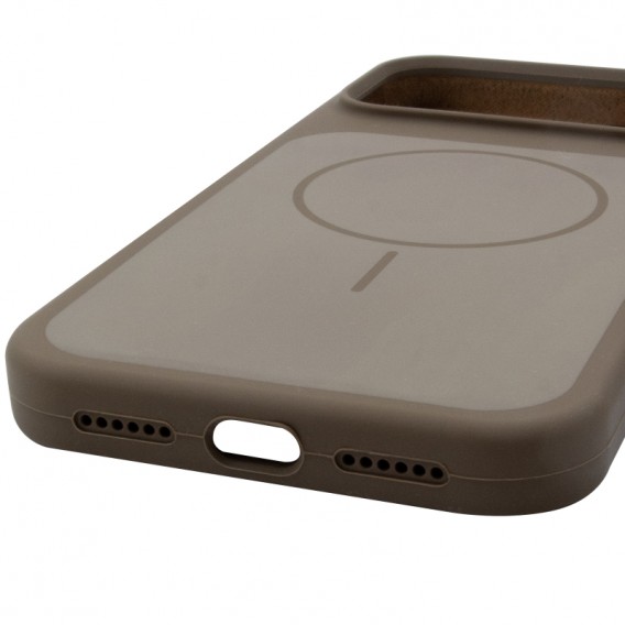 Чохол-накладка для iPhone 18 Pro Max / 17 Pro Max Epik Silk Duo Color (AA) No Logo Magnetic Fit, Силікон, Коричневий / Brown - зображення 4 