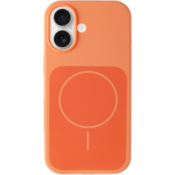Чохол Silk Duo Color (AA) NO LOGO with Magnetic Fit для Apple iPhone 17 (6.3") Orange