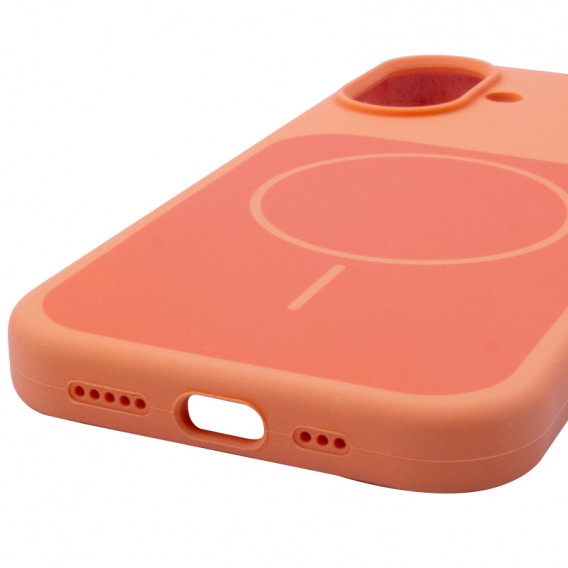 Чохол Silk Duo Color (AA) NO LOGO with Magnetic Fit для Apple iPhone 17 (6.3") Orange