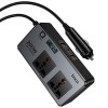 АЗП інвертор Hoco Z66 New PD66W+QC3.0 (2USB-A/1C/2xSocket) (0.5m) Black