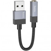 Аудиоадаптер Hoco UPA32D Clever USB-A - 3,5 мм, черный Аудиоадаптер Hoco UPA32D Clever USB-A - 3,5 мм, черный