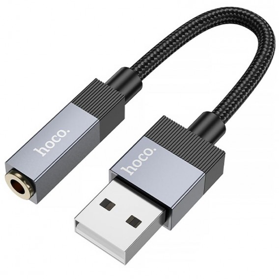 Перехідник Hoco UPA32D Clever USB to 3.5mm Black Перехідник Hoco UPA32D Clever USB to 3.5mm Black