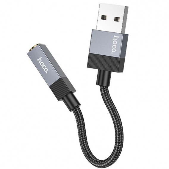 Перехідник Hoco UPA32D Clever USB to 3.5mm Black Перехідник Hoco UPA32D Clever USB to 3.5mm Black