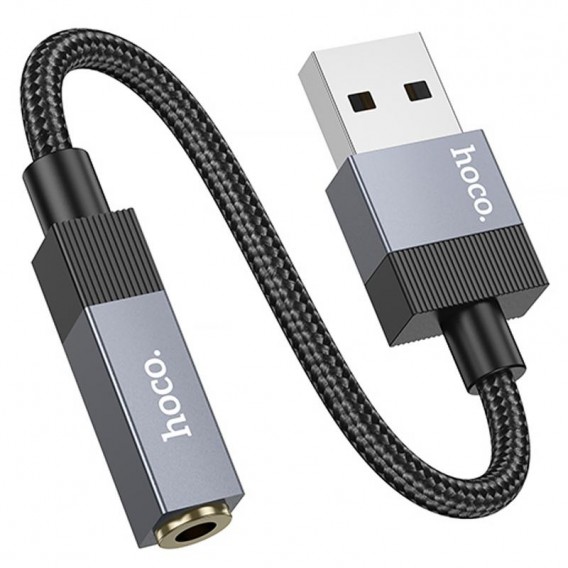 Перехідник Hoco UPA32D Clever USB to 3.5mm Black Перехідник Hoco UPA32D Clever USB to 3.5mm Black