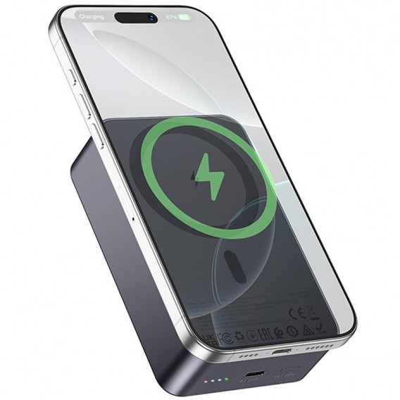 Портативний ЗП Power Bank Hoco J160B Original PD20W з БЗП 20000 mAh Metal gray