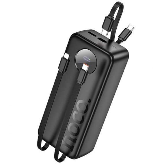 Портативний ЗП Power Bank Hoco J132B Sabio 22.5W+PD20W with 3 cables 30000 mAh Black