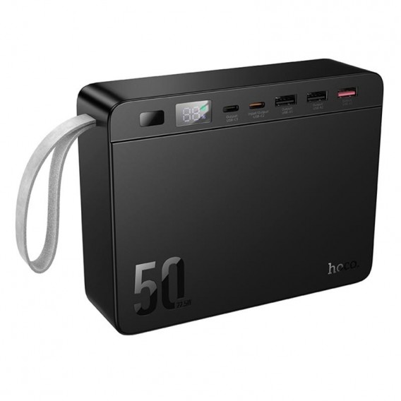 Портативний ЗП Power Bank Hoco J166 Carretera 22.5W+PD20W+lighting 50000 mAh Black