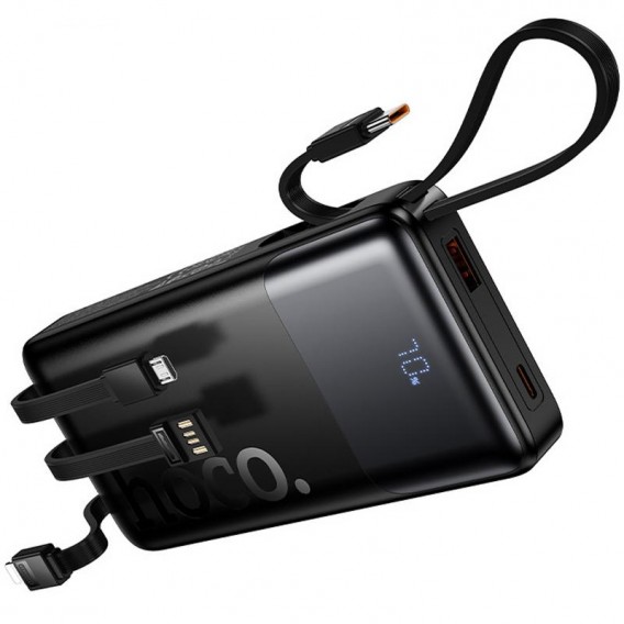 Портативний ЗП Power Bank Hoco J156 Founder 22.5W+PD20W with 4 cables 10000 mAh Black Портативний ЗП Power Bank Hoco J156 Founder 22.5W+PD20W with 4 cables 10000 mAh Black