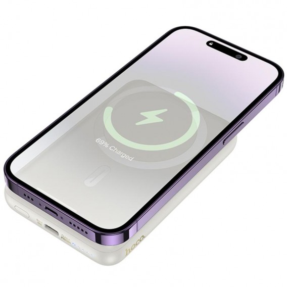 Портативное ЗУ Power Bank Hoco J141 Grace PD20W с БЗУ 10000 mAh Milky White