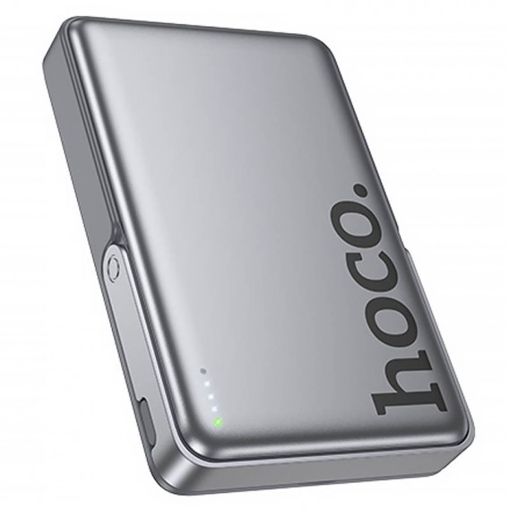 Портативний ЗП Power Bank Hoco Q36A Sunlight magnetic suction+holder PD20W з БЗП 10000 mAh Metal grey Портативний ЗП Power Bank Hoco Q36A Sunlight magnetic suction+holder PD20W з БЗП 10000 mAh Metal grey