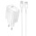 МЗП Hoco CS113A Lounge PD40W (1USB-C) + кабель Type-C to Type-C White