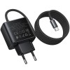 МЗП Hoco C163A New PD25W (1USB-C) + встроенный кабель Type-C Black