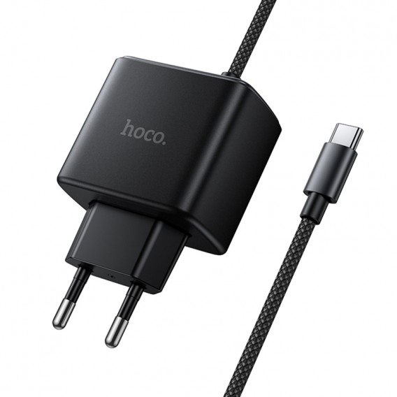 МЗП Hoco C163A New PD25W (1USB-C) + встроенный кабель Type-C Black МЗП Hoco C163A New PD25W (1USB-C) + встроенный кабель Type-C Black