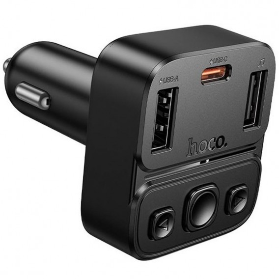 АЗП FM модулятор Hoco E87 Delta 35W (1USB-A/1C) Black АЗП FM модулятор Hoco E87 Delta 35W (1USB-A/1C) Black