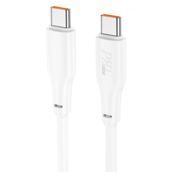 Дата кабель Hoco X93 Force Type-C to Type-C 100W (2m) White