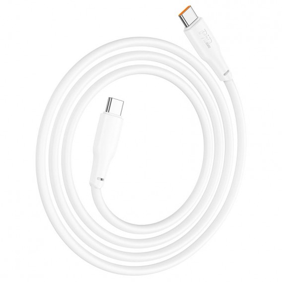 Дата кабель Hoco X93 Force Type-C to Type-C 100W (2m) White Дата кабель Hoco X93 Force Type-C to Type-C 100W (2m) White