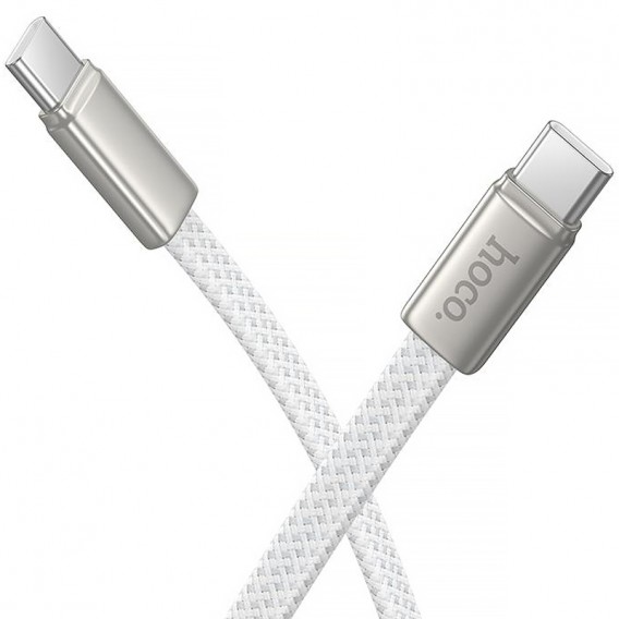 Дата кабель Hoco X125 Exceso Type-C to Type-C 60W (1m) White Дата кабель Hoco X125 Exceso Type-C to Type-C 60W (1m) White