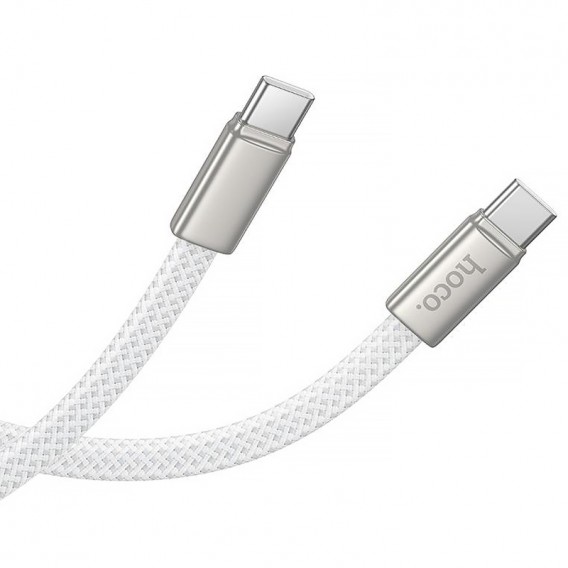 Дата кабель Hoco X125 Exceso Type-C to Type-C 60W (1m) White Дата кабель Hoco X125 Exceso Type-C to Type-C 60W (1m) White