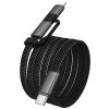 Дата кабель Hoco X125 Surplus 2in1 Type-C to Lightning/Type-C 60W (1m) Black