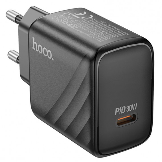 МЗП Hoco CS22A Value PD30W (1USB-C) + кабель Type-C to Lightning Black МЗП Hoco CS22A Value PD30W (1USB-C) + кабель Type-C to Lightning Black