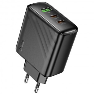 Мережевий зарядний пристрій Hoco CS26A Article 45 W, 2 x USB-C + USB-A, чорний Мережевий зарядний пристрій Hoco CS26A Article 45 W, 2 x USB-C + USB-A, чорний