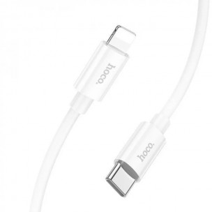 Кабель Hoco X87 Magic USB-C - Lightning, 1 м, PD 20 W, силиконовый, белый Кабель Hoco X87 Magic USB-C - Lightning, 1 м, PD 20 W, силиконовый, белый