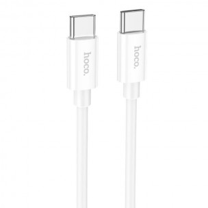Кабель Hoco X87 Magic USB-C - USB-C, 1 м, PD 60 W, силіконовий, білий Кабель Hoco X87 Magic USB-C - USB-C, 1 м, PD 60 W, силіконовий, білий