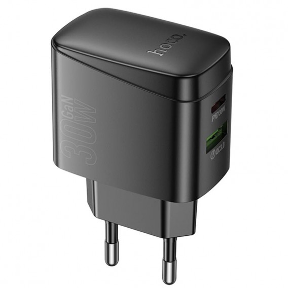 МЗП Hoco CS61A Bright PD30W+QC3.0 (1USB-A/1C) Black МЗП Hoco CS61A Bright PD30W+QC3.0 (1USB-A/1C) Black