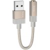 Аудіоадаптер Hoco UPA32D Clever USB-A - 3.5 мм, золотий