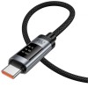 Дата кабель Hoco U148 Lord with display Type-C to Type-C 240W (1.2m) Black