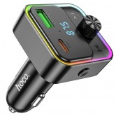 Автомобільний FM-трансмітер Hoco E81 Fantasy PD30W/QC3.0, чорний