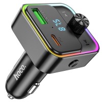 Автомобільний FM-трансмітер Hoco E81 Fantasy PD30W/QC3.0, чорний