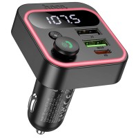 Автомобільний FM-трансмітер Hoco E85 Tiger 38 W PD20W/QC3.0, чорний