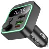 АЗП FM модулятор Hoco E85 Tiger PD20W+QC3.0 (2USB-A/1C) Black