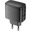 МЗП Hoco CS63A Bright PD65W+QC3.0 (1USB-A/1C) Black