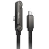Дата кабель Hoco U150 Exquisite side plug and stand Type-C to Type-C 60W (1.2m) Black