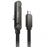 Кабель Hoco U150 Exquisite USB-C - USB-C, 1.2 m, 60 W, з підставкою, чорний Кабель Hoco U150 Exquisite USB-C - USB-C, 1.2 m, 60 W, з підставкою, чорний