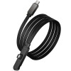 Дата кабель Hoco U150 Exquisite side plug and stand Type-C to Type-C 60W (1.2m) Black