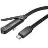 Дата кабель Hoco U150 Exquisite side plug and stand Type-C to Type-C 60W (1.2m) Black